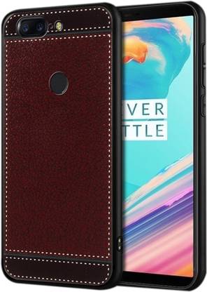 VONZEE Back Cover for Back Cover for One Plus 5T PU Leather Anti-Scratch Case Cover