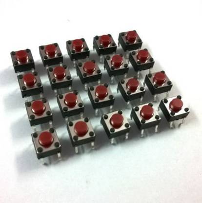 Technical hut 25 Pieces Pushbutton Switch, 4 pin Tactile / Micro Switches ( 5mm ) Electronic Components Electronic Hobby Kit