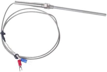 BOLT Spade K-type Temperature Controller Thermocouple Sensor Probe, 100mm, 1m, Silver Wire Connector
