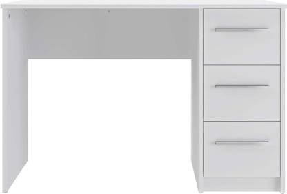 Lakdi Modern & Contemporary White PVC Edge Band Finish Office Home Laptop Computer Table with Drawer Engineered Wood Study Table