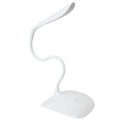 EWELL Flexi Swan Lamp with touch sensor - battery & USB powered Study Lamp (40 cm, White) Study Lamp