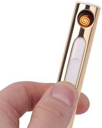 V.T.I VECTOR XING SLIM METAL USB RECHARGEABLE LIGHTER FIONA XING SLIM RECHARGEABLE USB LIGHTER 007 Cigarette Lighter