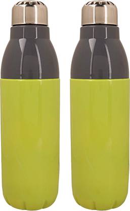 KUBER INDUSTRIES Insulated Campus Water Bottle 1000 ML (Green) -CTLTC11886 1000 ml Plastic Bottle