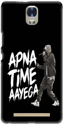 LEEMARA Back Cover for Gionee M5 Plus - APNA TIME AAYEGA Printed Mobile Back Cover