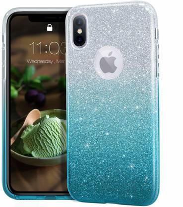 VONZEE Back Cover for Glitter Case for iPhone Xs/iPhone X, Glitter Sparkle Bling Cover [Two Layer]