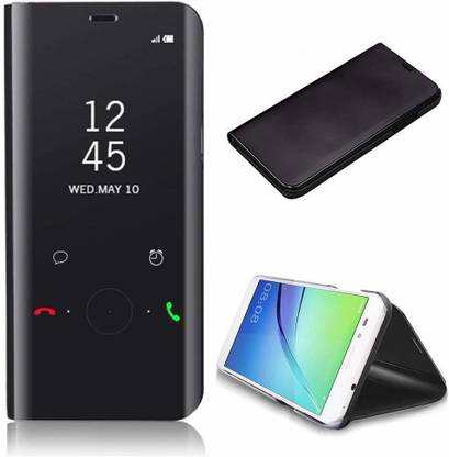 नोवो स्टाइल फ्लिप कवर Oppo F7 Luxury Mirror View Stand Flip के लिए