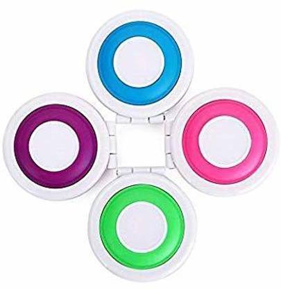 INAAYA Colors Temporary Hair Coloring Chalk Set Chalk Your Hair Washable DIY Hair Puff Cake Dye Hair Color without Glove Non-Toxic