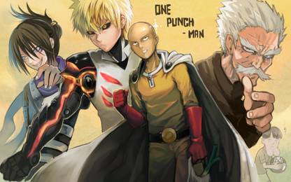 Athah Anime One-Punch Man Genos Sonic Saitama Bang 13*19 inches Wall Poster Matte Finish Paper Print