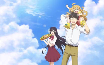 Athah Anime Sweetness and Lightning Tsumugi Inuzuka Kouhei Inuzuka Amaama to Inazuma Kotori Iida 13*19 inches Wall Poster Matte Finish Paper Print