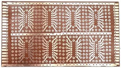 Electronic Spices General Purpose Printed Circuit Board 14.5 X 8, zero pcb Board, For electronic project or especially for IC' S PACK OF 2 Educational Electronic Hobby Kit