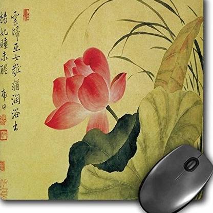 3dRose Mouse Pad, Lotus Flower by Yun Shouping Japanese Art mp Mousepad