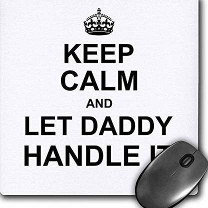 3dRose Keep Calm and Let Daddy Handle it, Funny Fixer Mouse Pad Mousepad