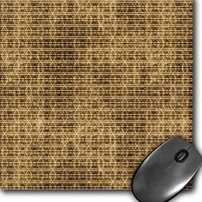 3dRose Earthy Brown Wavy Lines and Oblongs Pattern Mp Non Slip Base Dual Sided Mousepad