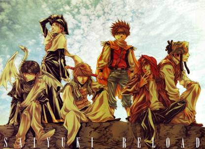 Athah Anime Saiyuki Cho Hakkai Sha Gojyo Genjo Sanzo Goku Gat Hazel Grouse Saiyuki Reload 13*19 inches Wall Poster Matte Finish Paper Print