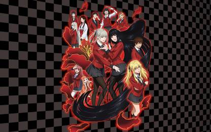 Athah Anime Kakegurui Itsuki Sumeragi Yumeko Jabami Meari Saotome Kaede Manyuda Kirari Momobami Mary Saotome Midari Ikishima Sayaka Igarashi Yumemi Yumemite Yuriko Nishinotouin Ryōta Suzui 13*19 inches Wall Poster Matte Finish Paper Print