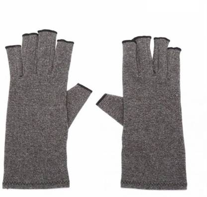 Digital Shoppy 1 Pair Open Fingers Compression Gloves Hand Arthritis Joint Pain Relief Finger Support