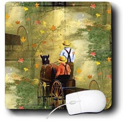 3dRose X X . Picture Of Amish Country Painting Mouse Pad mp Non Slip Base Dual Sided Mousepad