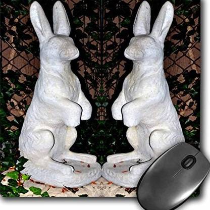 3dRose Mouse Pad, A Garden Turtle Statue with A Frog Riding Its Back Mousepad