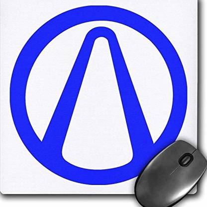3dRose Borderlands. Blue. Mouse Pad Non Slip Base Dual Sided Mousepad
