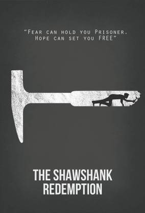 Shawashank Redemption Movie Poster for Room & Office (24 Inch X 36 Inch, Rolled) Multi Color Paper Print
