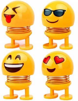 SAM MOHAN SAM MOHAN Emoji Spring Shaking Head Doll for Car Dashboard Decorative Showpiece  -  7 cm