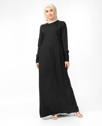 SILK ROUTE London Polyester Solid Abaya