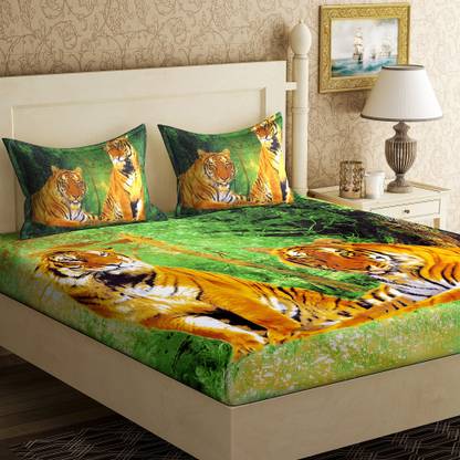 Flipkart SmartBuy Microfiber Double Flat 120 TC 3D Printed Bedsheet
