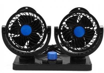 AutoTrends 12V Fan Cooling Air Fan Powerful Dashboard Electric Car Fan Car Interior Fan