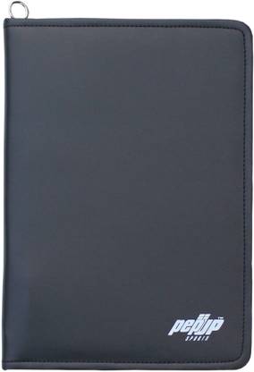 PEPUP Football Tactic Coaching Board Folder, Zipper Closure, Notepad, Marker Coins, Pen Dual Sided Clipboard