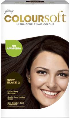 Godrej Coloursoft Creme Hair Colour, Soft Black 80ml + 24g , Black