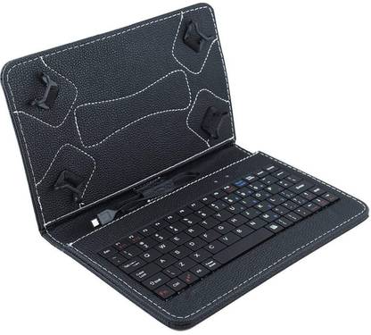 Saco Tablet Flip Cover for 7 inch Size-Clamp Wired USB Standard Tablet Keyboard Compatible with Desktop, Laptop, Mac