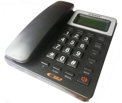 फेबी Caller ID Phone - Black कोर्डेड लैंडलाइन फ़ोन