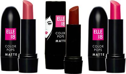 ELLE 18 Color Pops Matte Pink Kiss, Rust Rage & Rose Day