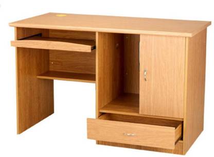 Lakdi - The Furniture Co. Cupboard Style Computer Table with Drawer & Shelf Engineered Wood Study Table