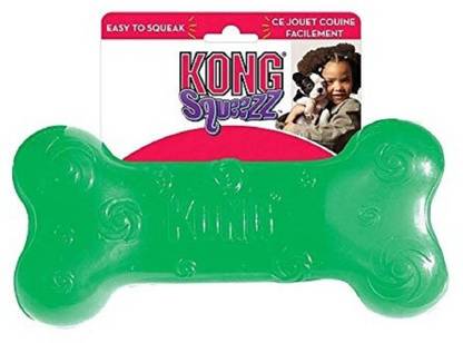 KONG Squeeze Large Bone Rubber Chew Toy For Dog