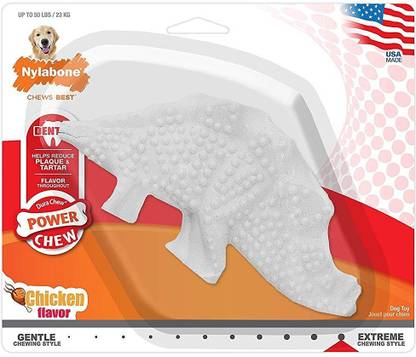 Nylabone Durable Dental Dinosaur Rubber Chew Toy For Dog