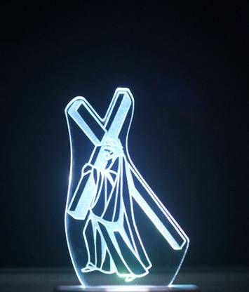 DIONA JESUS CHRIST 3D LED MULTI COLOR NIGHT LAMP Home Decor Items Night Lamp