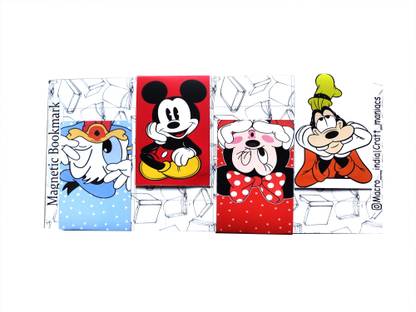 Macro Disney Themed Magnetic Bookmarks Set - Set of 4 Magnetic bookmark Bookmark