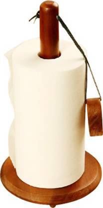 UniqueKrafts 1 Compartments wooden Wooden Paper Towel Holder Handmade Round long with Wooden Heart Style
