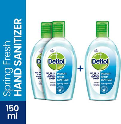 Dettol Instant , Spring Fresh - 50 ml Hand Sanitizer Bottle
