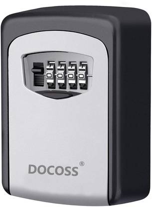 DOCOSS Metal Key Safe Wall Mounted for House Outdoor Storage Key Box Combination Lock