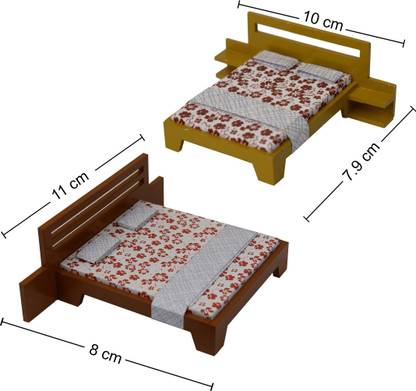 R D MODELS Bed King Size + Bed Queen Size - (Scale 1:25) Model Building Kit