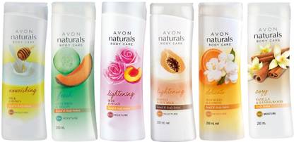 AVON Naturals Body Lotion Combo (set of 6 of 200 ml each)