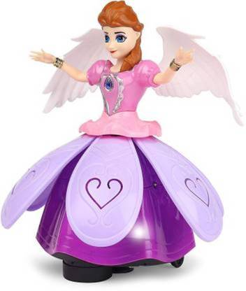 SALEOFF Musical Angel Princess Toy Doll 360° Rotation Feature & 3D LED Lights-669