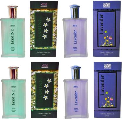 Aone Jasmine and Lavender Perfume 100ML Each (Pack of 4) Eau de Parfum  -  400 ml