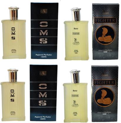 Aone CMS and Fighter Perfume 100ML Each (Pack of 4) Eau de Parfum  -  400 ml