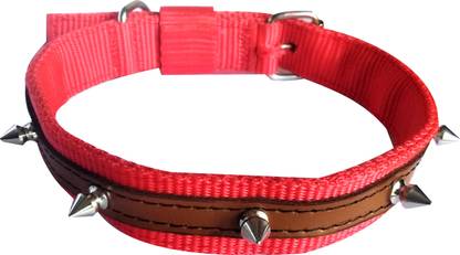 ADIOS RED COLOR SPIKE COLLAR FOR MEDIUM DOG BREED Dog Everyday Collar