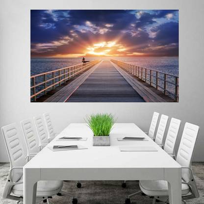 Amazing Beach Sunrise Scene Beautiful Lights HD Wallpaper No Framed 2ft X 4ft Canvas Art