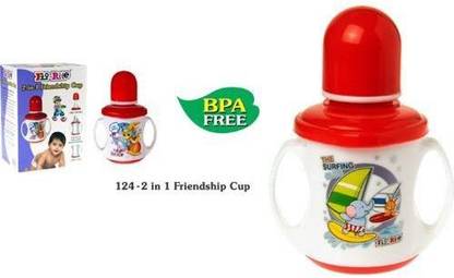 Florite 2 in 1 Friendship Cup with Silicon Spout (Multicolour)