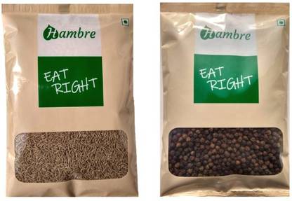 Hambre Spice Combo Jeera + Kali Mirch 200gm each
